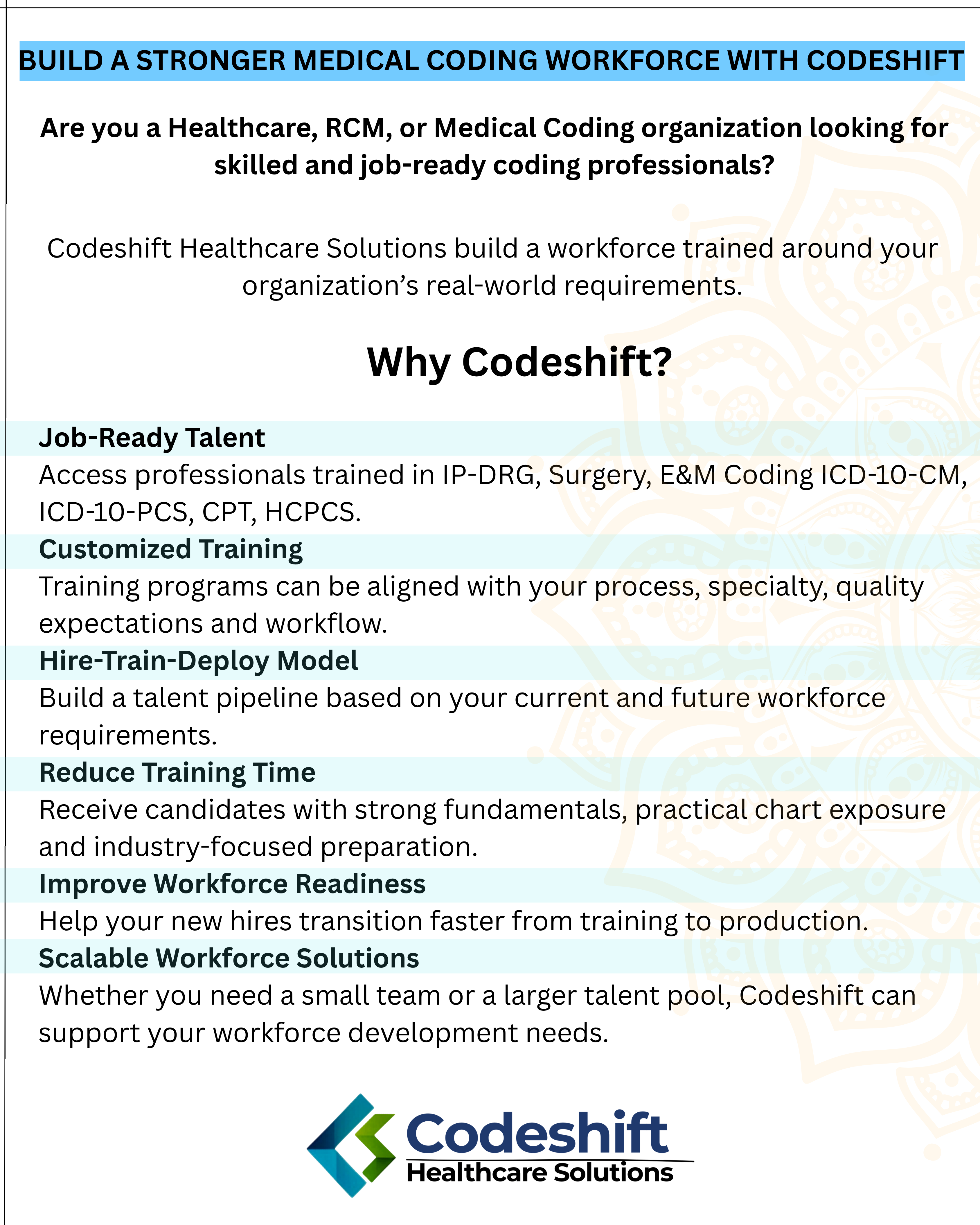 Why healthcare companies should choose Codeshift